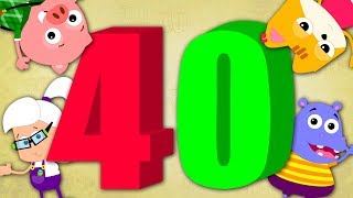 The Numbers Song 1 to 40  Counting Numbers With Bud Bud Buddies  Nursery Rhymes  Kids Songs [upl. by Egarton578]