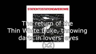 Station to Station  David Bowie  Lyrics [upl. by Llehsyt]