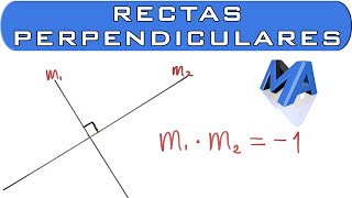 Rectas perpendiculares  Ecuación de la recta [upl. by Aicram874]