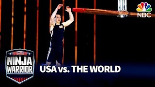 Joe Moravskys Stage 1 Run  American Ninja Warrior USA vs The World [upl. by Refinnej]