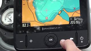 Dragonfly Depth finder Adding Way points [upl. by Savil]