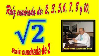 RAIZ CUADRADA DE 2  COMO CALCULAR LA RAÍZ CUADRADA DE 2 [upl. by Eenafets987]