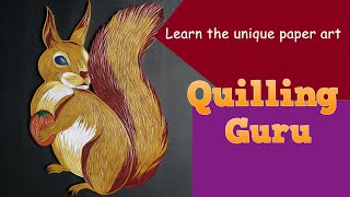 Quilling Squirrel  How to make Cute Quilling Animals [upl. by Atnek]