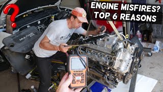 WHAT CAUSES ENGINE MISFIRE TOP 6 REASONS FOR ENGINE MISFIRE [upl. by Huda]