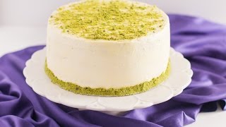 Pistachio Cake with Honey Vanilla Buttercream [upl. by Ayanej911]