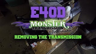 E4OD Powerstroke Transmission Removal Part 1 2018 [upl. by Frederik]