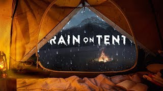 Rain On Tent with Campfire  Relaxing Rain Sounds for Sleeping 1 Hour [upl. by Ierna]