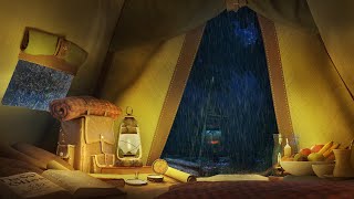 Rain on a Tent  Rain Sounds with Distant Thunderstorm for Sleeping and Relax [upl. by Enila804]