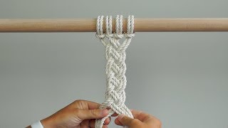 DIY Macrame Tutorial  Continuous Weave Method 1 [upl. by Thant5]