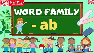 Word Family  ab  How to Teach Phonics [upl. by Orlina]