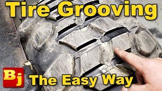 Easy Regrooving a Tire  Using a Tire Groover and other Tools [upl. by Sorips]