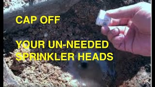 Cap Off Sprinkler Heads disabling sprinkler heads  Correctly [upl. by Spratt]