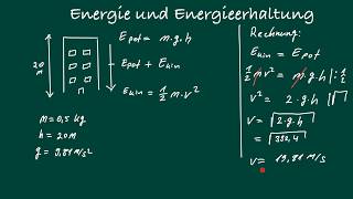 Physik  Energie  Energieerhaltung  Geschwindigkeit [upl. by Romito]