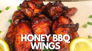 Oven Baked Honey BBQ Chicken Wings  Super Bowl Food Recipes [upl. by Durstin185]