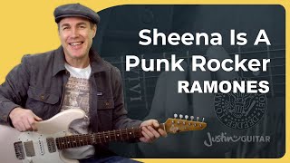 Sheena Is A Punk Rocker Guitar Lesson  Ramones [upl. by Adnarrim166]