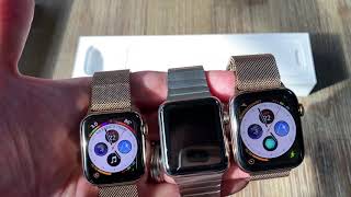 Apple Watch Series 4 Gold 40mm vs 44mm vs 42mm  Unboxing [upl. by Ingra818]