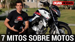 7 MITOS SOBRE MOTOS CURVA FRENAGEM GASOLINA CAPACETE [upl. by Meekah]