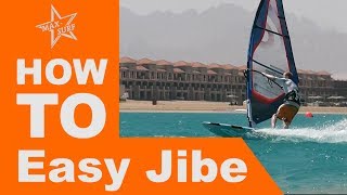 Windsurfing Tutorial How to Easy Jibe or Carve Jibe  Gybe technique tips [upl. by Akitahs413]