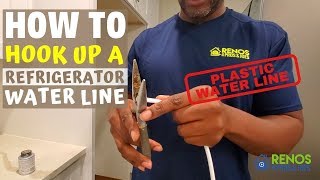 How to Hook Up Plastic Water Line to Refrigerator [upl. by Jocko627]