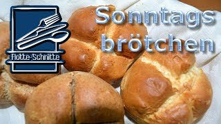 Einfache Sonntagsbrötchen aus der Heißluftfritteuse und Backofen [upl. by Maitilde]