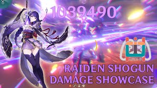 RAIDEN SHOGUN BAAL 1M DAMAGE amp SHOWCASE  GENSHIN IMPACT [upl. by Donough]