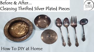 How to Clean Silver Plated Flatware amp Other Pieces  DIY at Home [upl. by Trisa]