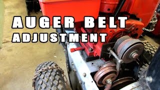 HOW TO ADJUST A SNOWBLOWER AUGER BELT TO THROW SNOW FARTHER [upl. by Rebeca]