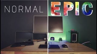 EASY to Install RGB Light Strips for an EPIC Desk Setup [upl. by Aihtnis]