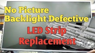 42quot LG TV No picture LED Strip Replacement Backlight Defective [upl. by Mosi115]