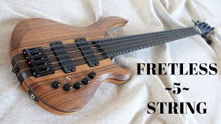 Making a Five String Fretless Bass  Custom Neck Thru [upl. by Yeltihw]