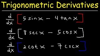 Derivatives of Trigonometric Functions [upl. by Jackson]