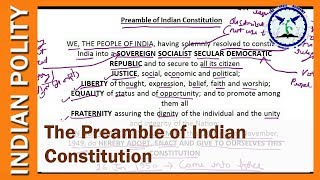 The Preamble  Constitution of India  Indian Polity  SSC CGL  by TVA [upl. by Nauwaj811]