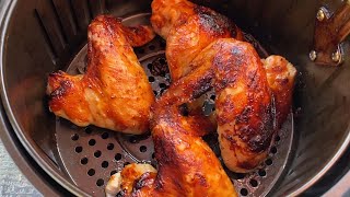 Air Fryer BBQ Chicken Wings Recipe  How To Cook Barbecue Chicken Wings In The Air Fryer [upl. by Nahoj913]