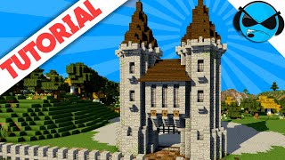 How To Build A Castle Minecraft Tutorial  Medieval Castle Part 1 [upl. by Ahcorb]