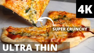 Ultimate Thin Crust Pizza 🍕 Recipe ITS CRUNCHY [upl. by Sherrie422]