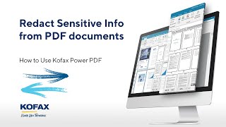 How to Redact Sensitive Information from PDF Documents in Kofax Power PDF [upl. by Romeu276]