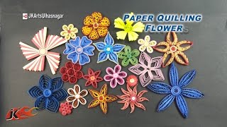 20 Paper Quilling Flowers Tutorial  How to make  JK Arts 922 [upl. by Tisman737]