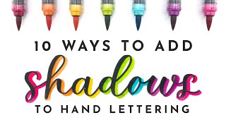 10 Hand Lettering Shadows for Beginners  Easy ways to add shading to your calligraphy [upl. by Annabelle378]