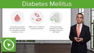 Diabetes Mellitus and Type 2 Diabetes Diagnosis amp Management – Family Medicine  Lecturio [upl. by Eimorej]