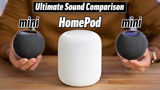 HomePod Minis vs HomePod  Ultimate Sound Comparison [upl. by Ldnek331]