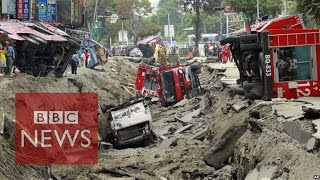 Massive Taiwan gas explosion kills 24  BBC News [upl. by Aicissej911]