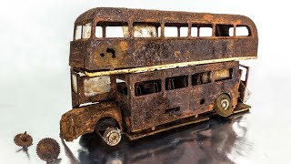 Double decker bus Restoration Rusty Abandoned model [upl. by Animlehliw]