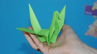 Żuraw Origami  prosta instrukcja  Origami Crane  easy instruction [upl. by Adena]