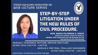 Module 1 Step by Step Litigation Under the New Rules of Civil Procedure [upl. by Royce]