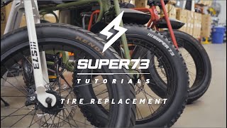 SUPER73 Tutorials Tire Replacement [upl. by Ecirtahs]