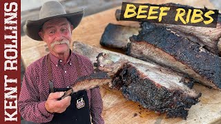 Beef Ribs Recipe  Smoked Beef Ribs on the Grill [upl. by Penelope]