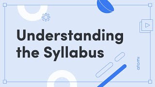 Study Skills Understanding the Syllabus [upl. by Hulburt]