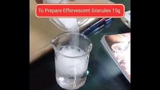 How to prepare Effervescent Granules [upl. by Atnoved931]