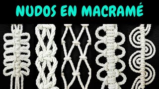 5 nuevos NUDOS en MACRAMÉ paso a paso  5 New Knots in Macrame [upl. by Naillik]