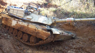 M1 Abrams Tank Stuck in Mud  M1A1 OFF Roading [upl. by Jerrilyn]